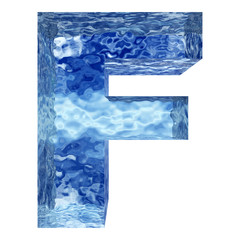 Blue ice or water fonts isoalted