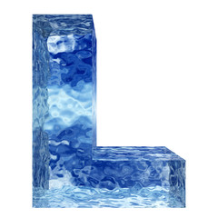 Blue ice or water fonts isoalted