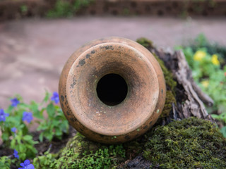 pitcher decoration in the garden 