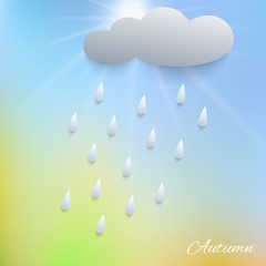 illustration of rain and cloud