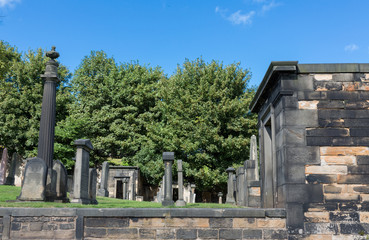 Fototapeta na wymiar Old cemetery in Edinburgh, Scotland.