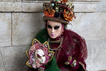 Fototapeta na wymiar Masques du carnaval de Venise