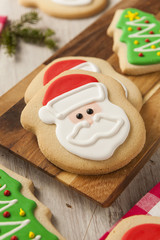 Obraz na płótnie Canvas Homemade Christmas Sugar Cookies