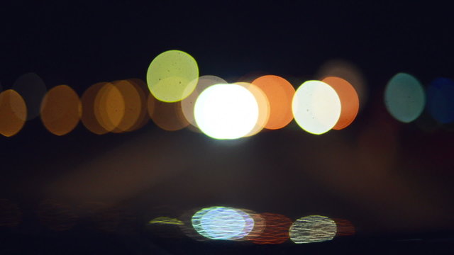 Drunk driving a car in the night