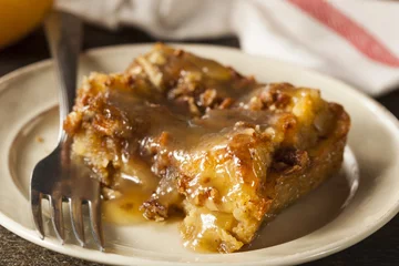 Deurstickers Sweet Homemade Bread Pudding © Brent Hofacker