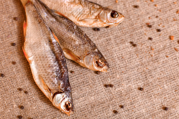Dried fish.