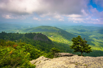 View from the slopes of Grandfather Mountain, near Linville, Nor