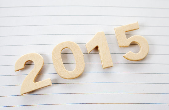 feuille lignée cahier de 2015 nouvel an