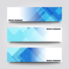 Fototapeta premium Set of banner templates with abstract background.