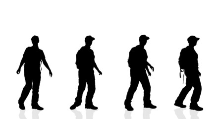 Obraz premium Vector silhouette of woman.