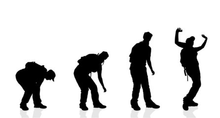 Vector silhouette of woman.