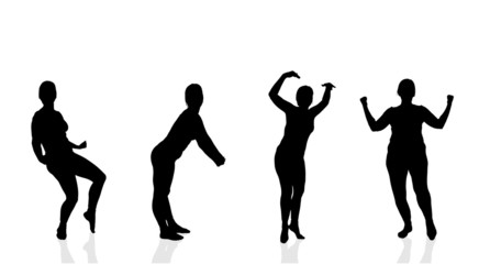 Vector silhouette of a woman.