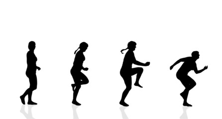 Vector silhouette of a woman.