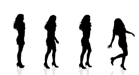 Vector silhouette of a woman.