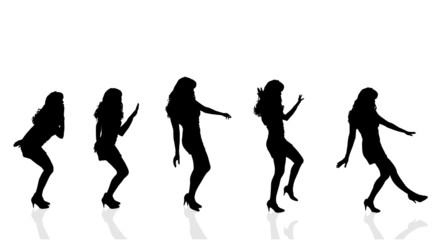 Vector silhouette of a woman.