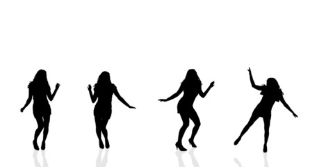 Vector silhouette of a woman.