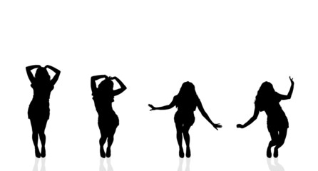Vector silhouette of a woman.