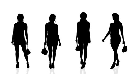 Vector silhouette of a woman.