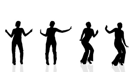 Vector silhouette of a woman.