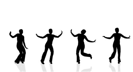 Vector silhouette of a woman.