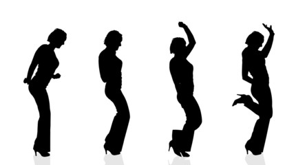 Vector silhouette of a woman.
