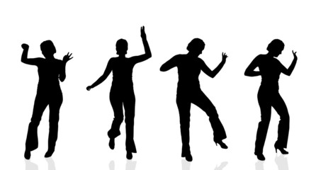 Vector silhouette of a woman.