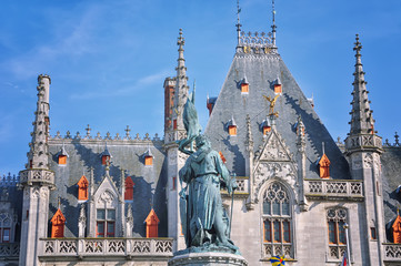 Provincial Court at Market Square (Markt) in Bruges