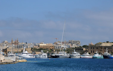 Malta, the picturesque bay of Valetta