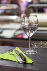 bistro restaurant set for one person