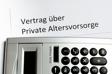 Vertrag über private Altersvorsorge