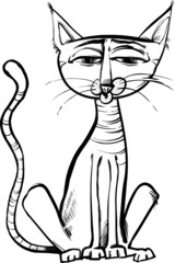 cute cat character sketch cartoon