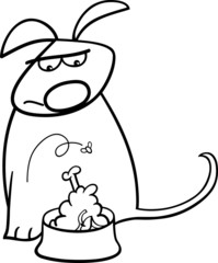 dog and nasty food coloring page