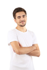 Fototapeta premium Handsome young man isolated on white