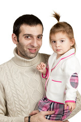 Father and daughter closeup