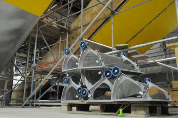 Constuction of escalators in CorssRail station in London