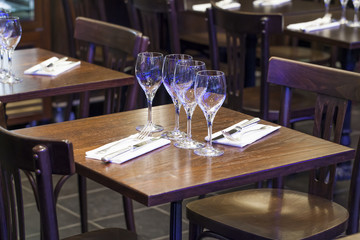 table for 2 people set for lunch