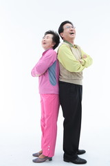 스튜디오 안에서 노부부