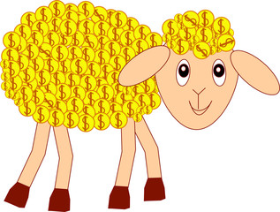 Golden lamb , symbols of year