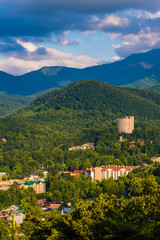 View of Gatlinburg, seen from Foothills Parkway in Great Smoky M