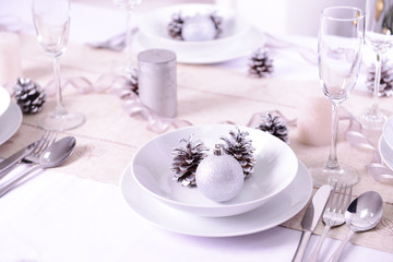 Beautiful Christmas table setting