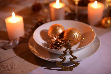 Beautiful Christmas table setting