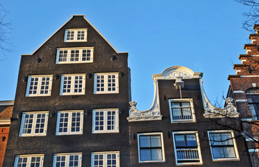 Fototapeta na wymiar Amsterdam, case tradizionali - Olanda