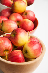 red apples isolated on white