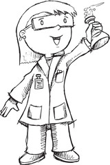 Scientist Professor Vector Illustration Art