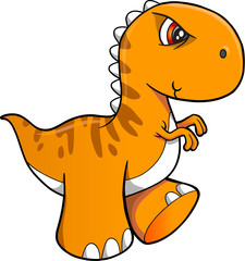 Tough Dinosaur Vector Illustration Art