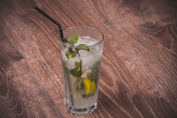 mojito cocktail in high glass