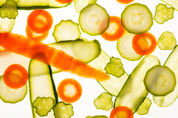 fresh vegetables slices