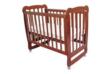 baby cot isolated under the white background