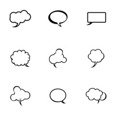 Vector speech bubbles icon set