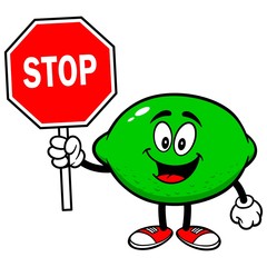 Lime with Stop Sign